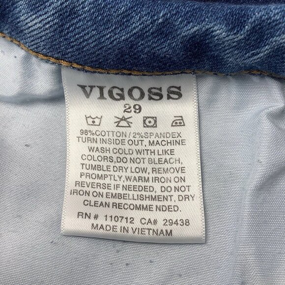 Vigoss Ace Skinny High Rise Button Fly Jeans Stretch Women’s Size 29 - Picture 9 of 10
